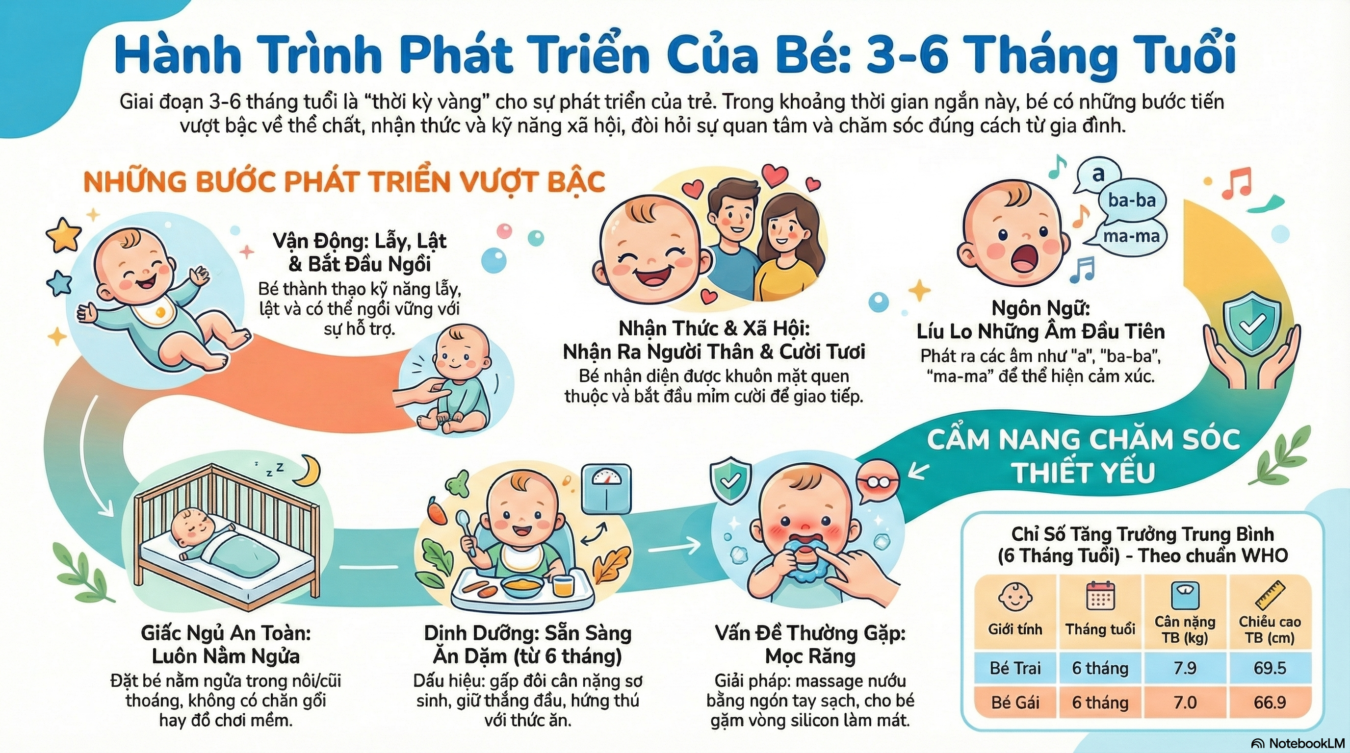 Hành Trình Chăm Sóc Bé Sơ Sinh Từ Tháng Thứ 3 Đến Tháng Thứ 6