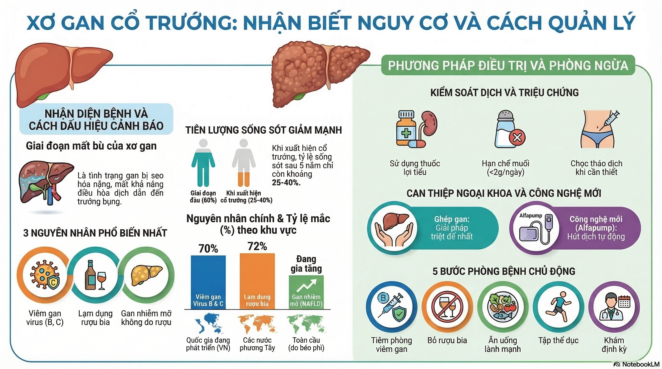 Báo cáo toàn diện về xơ gan cổ trướng